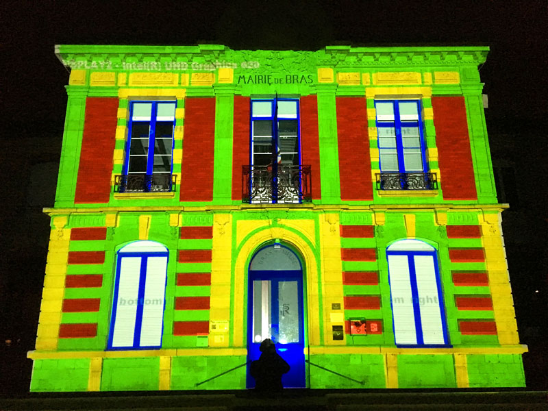 Photo du réglage des images du mapping à Bras-sur-Meuse (Warping)