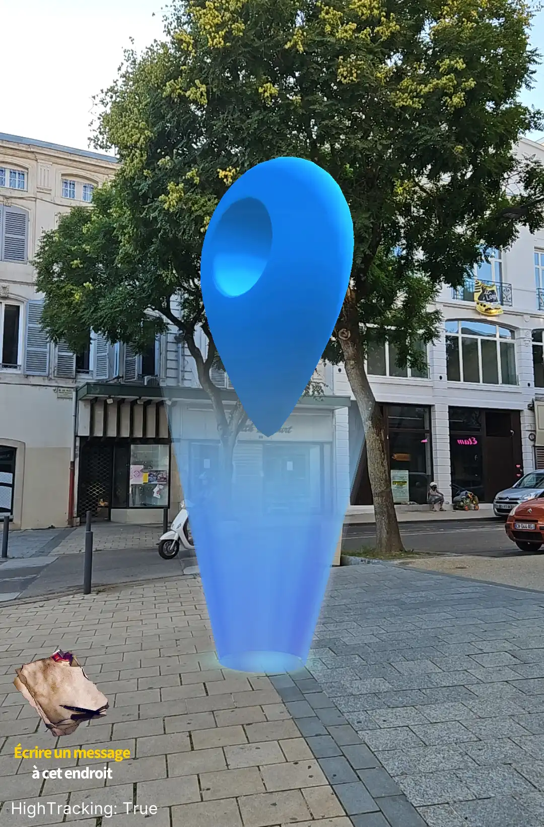 Point d'intérêt en réalité augmentée.