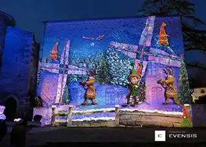 Mapping vidéo de Noël aux Herbiers